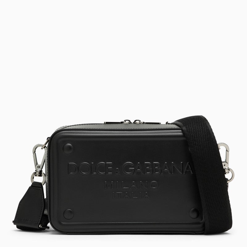 Black calfskin shoulder bag – d.code