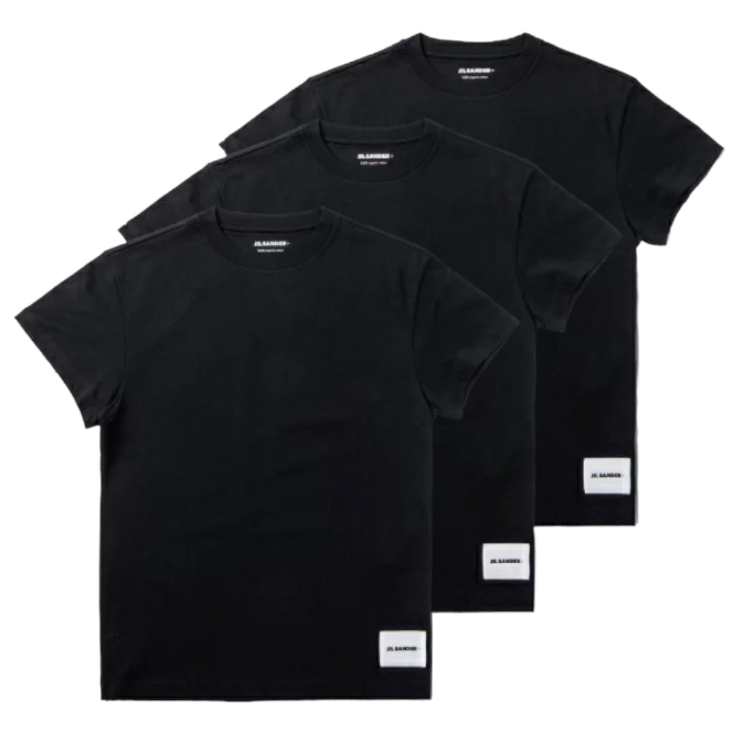 サイド ロゴ 3枚パックTシャツ メンズ ｜ ブラック