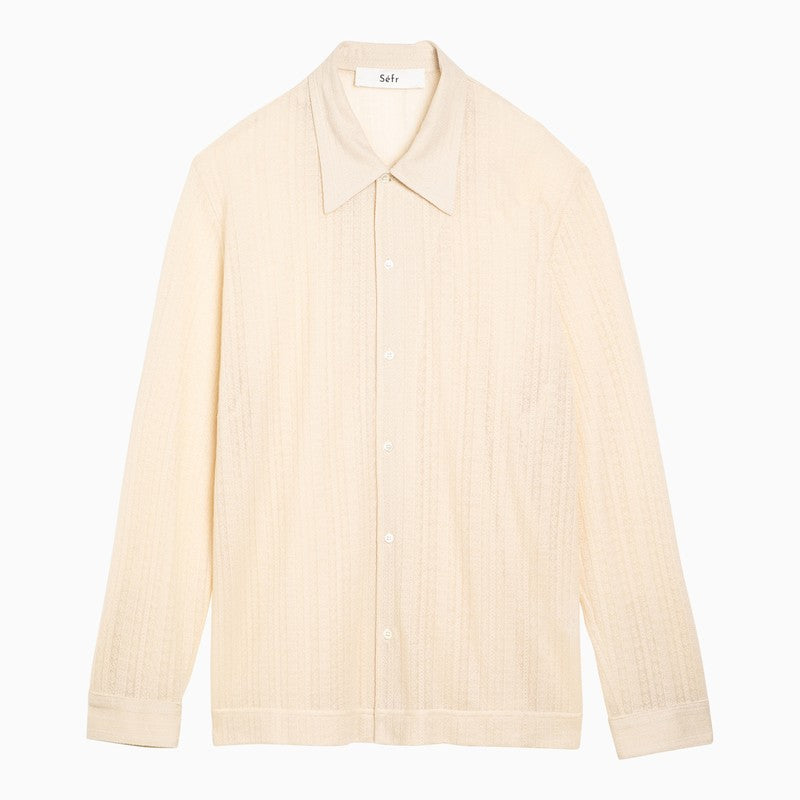 MEN][NEW IN]Ivory Ripley shirt in organic cotton blend – d.code