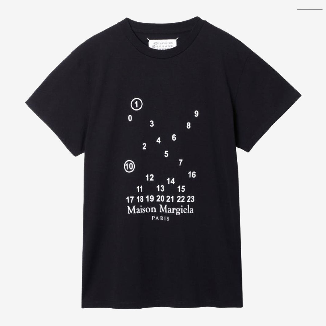 NUMBERS LOGO T-SHIRT BLACK