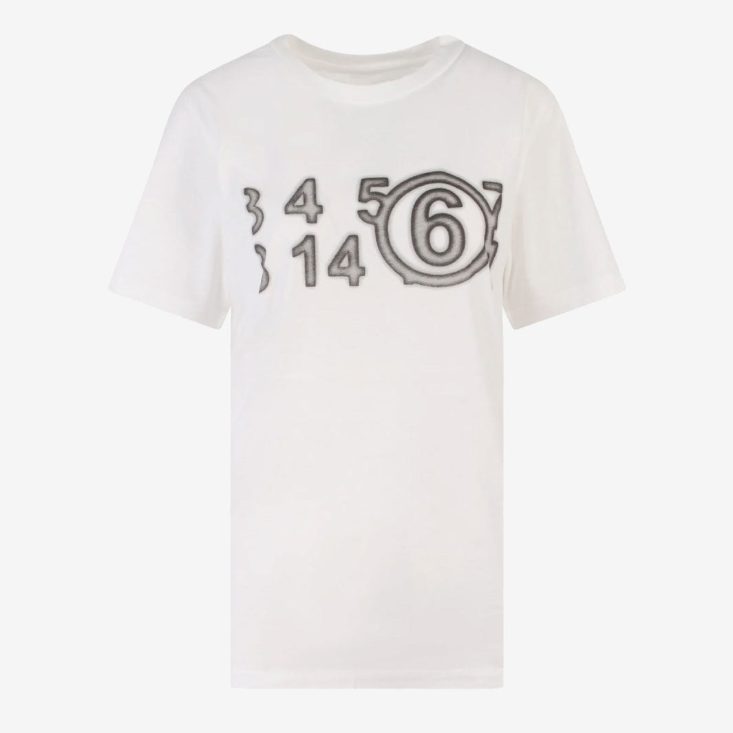 MAISON MARGIELA ホワイト　オーバーサイズ　ロゴタイプ　Tシャツ