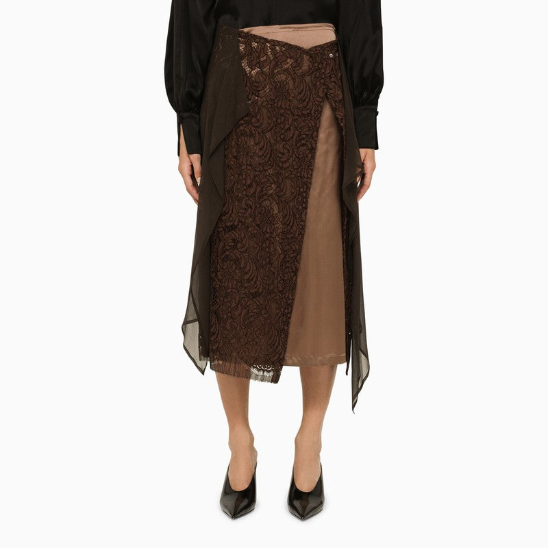 Chocolate layered skirt