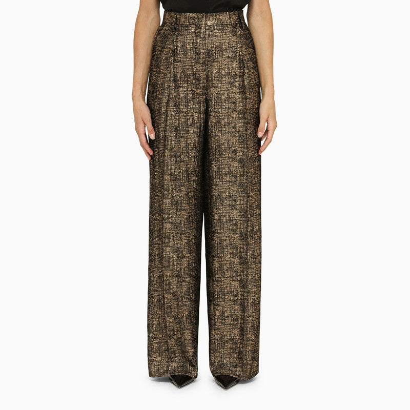Gold palazzo trousers