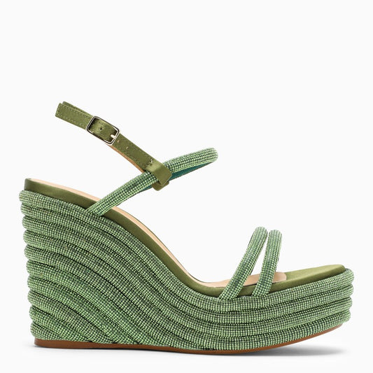 Green Jocana wedge sandals