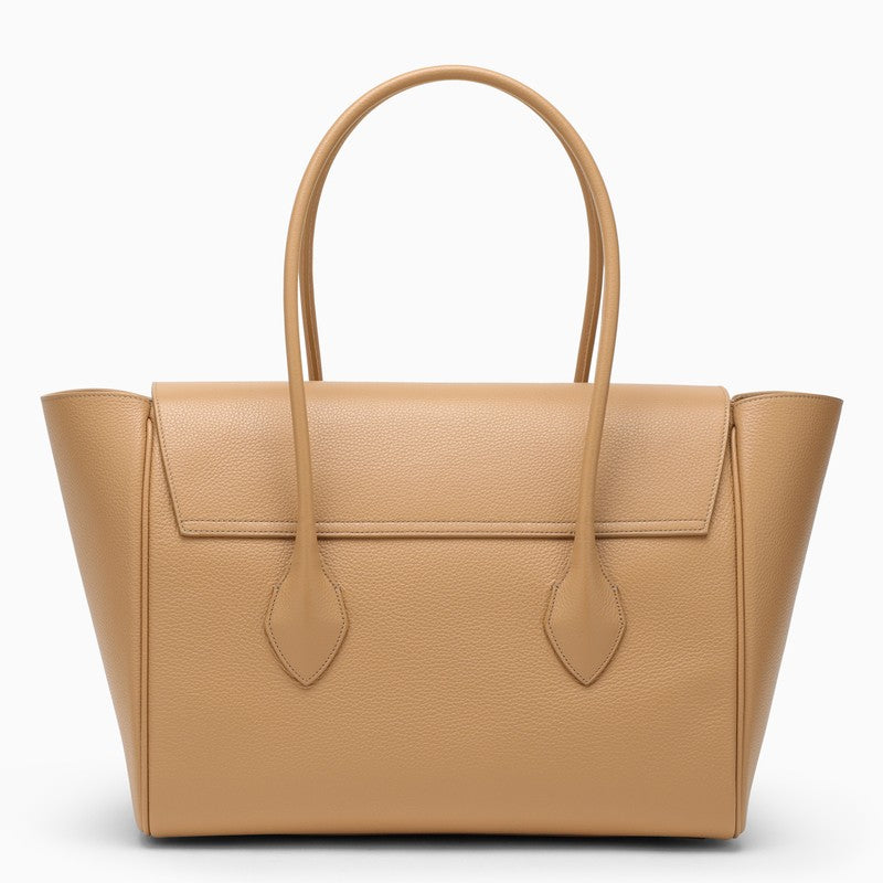 [WOMEN][DIGGING]Camel-coloured leather Tote Bag L