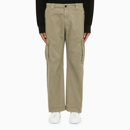 Sage trousers with cargo pockets