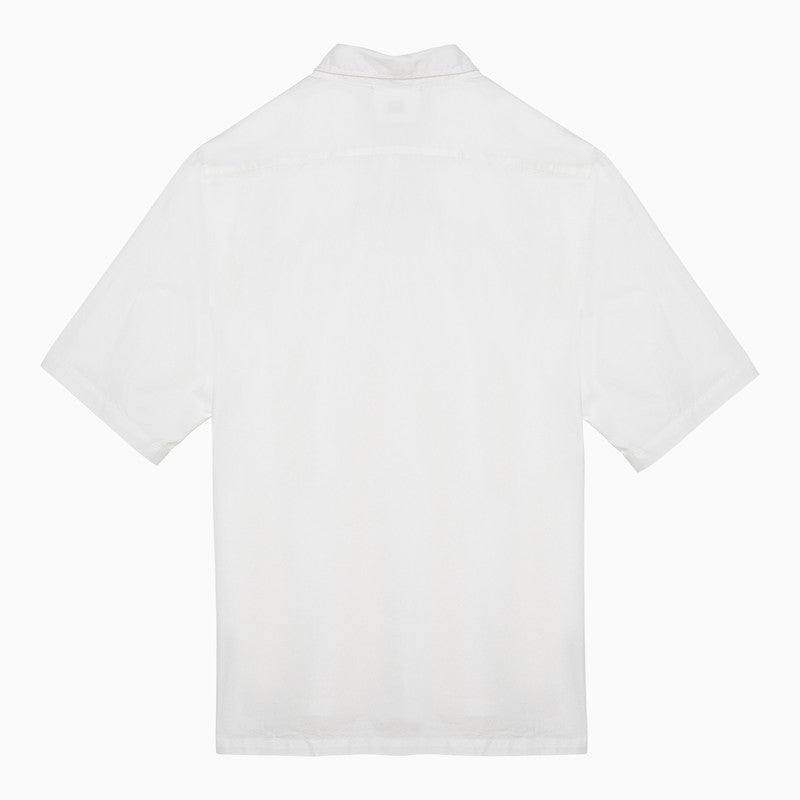 White short-sleeved cotton shirt