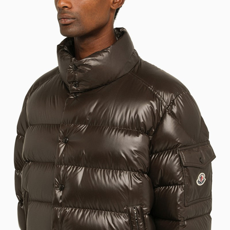 Brown nylon down jacket