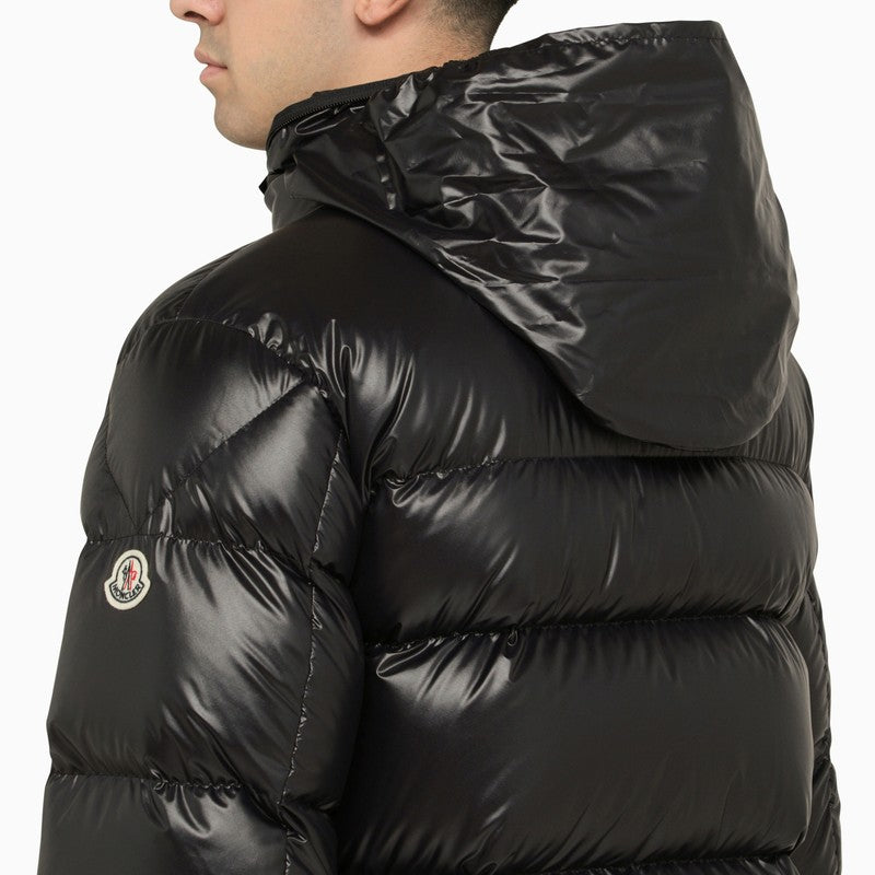 Black/white nylon down jacket