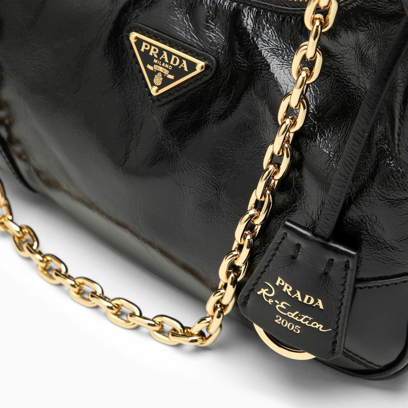 Re-Edition 2005 black patent leather bag