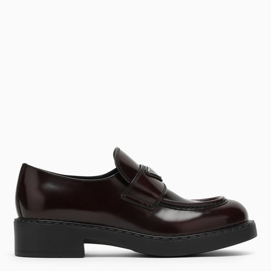 Chocolate loafers in cordovan brushed leather