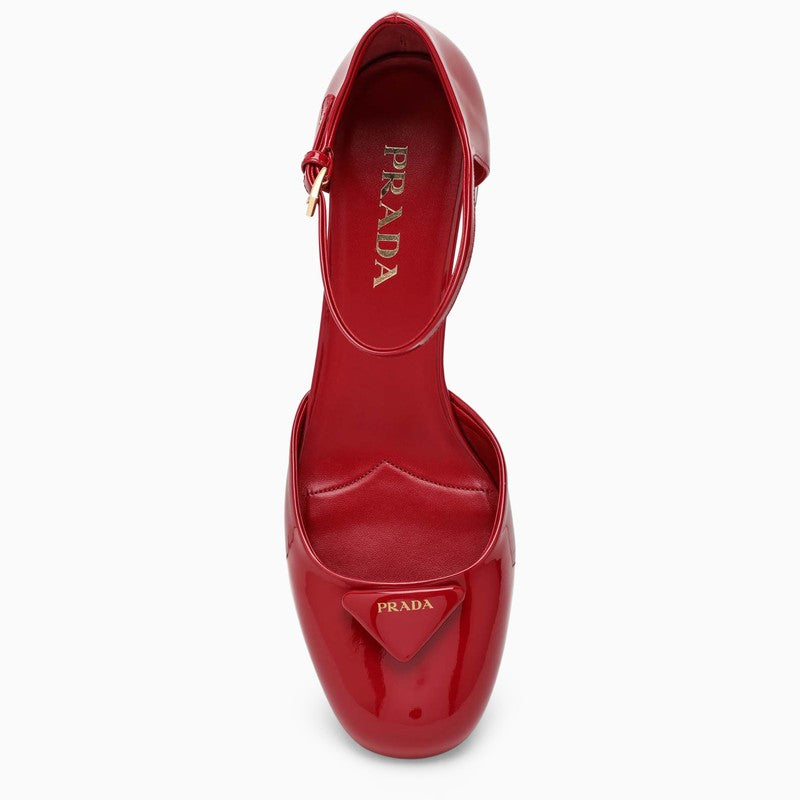 Red patent leather Mary Jane