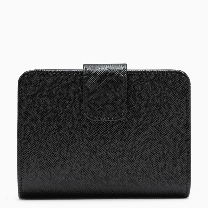 Black Saffiano leather small continental wallet