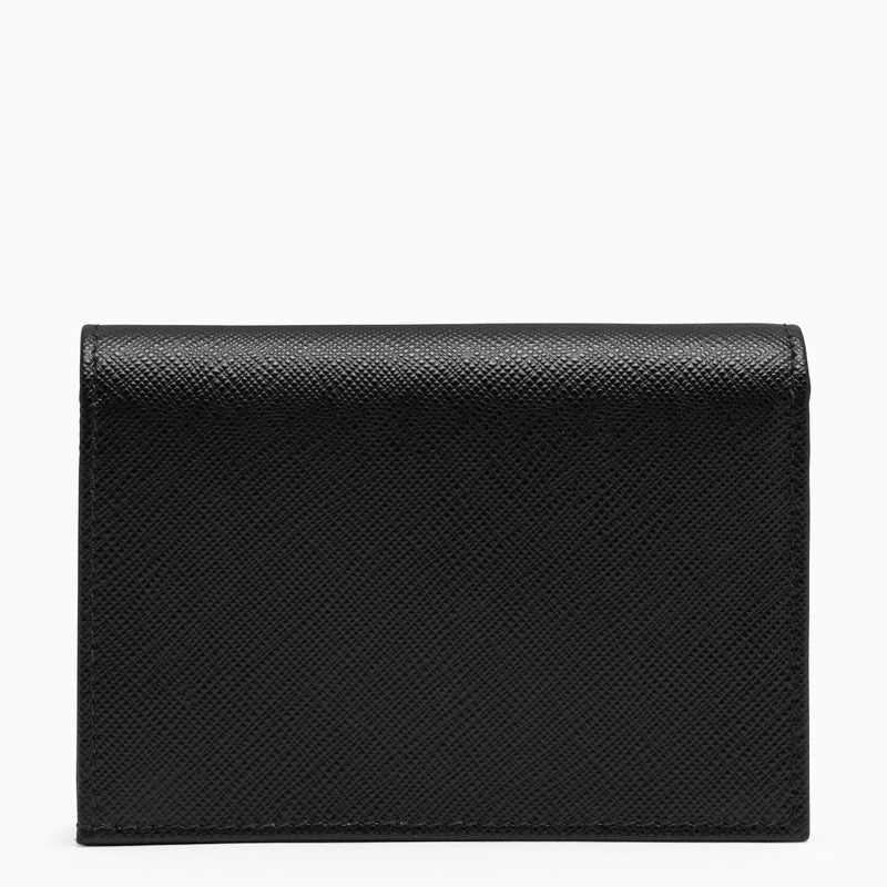 Black Saffiano leather credit card holder