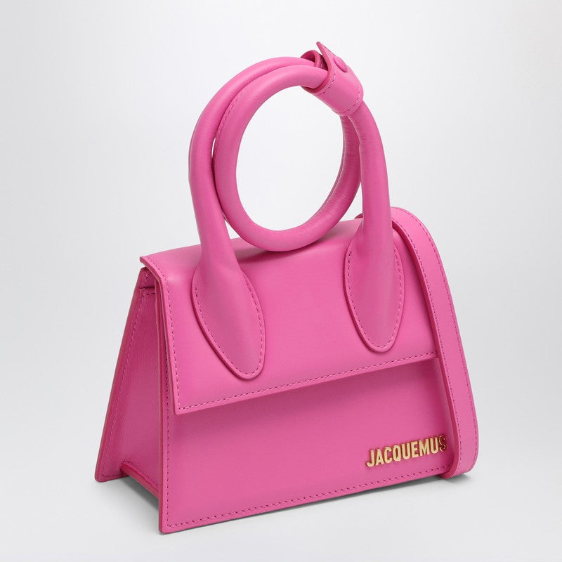 [WOMEN][NEW IN]Le Chiquito Noeud neon pink leather bag