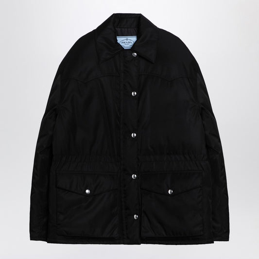 Black Re-Nylon shirt jacket