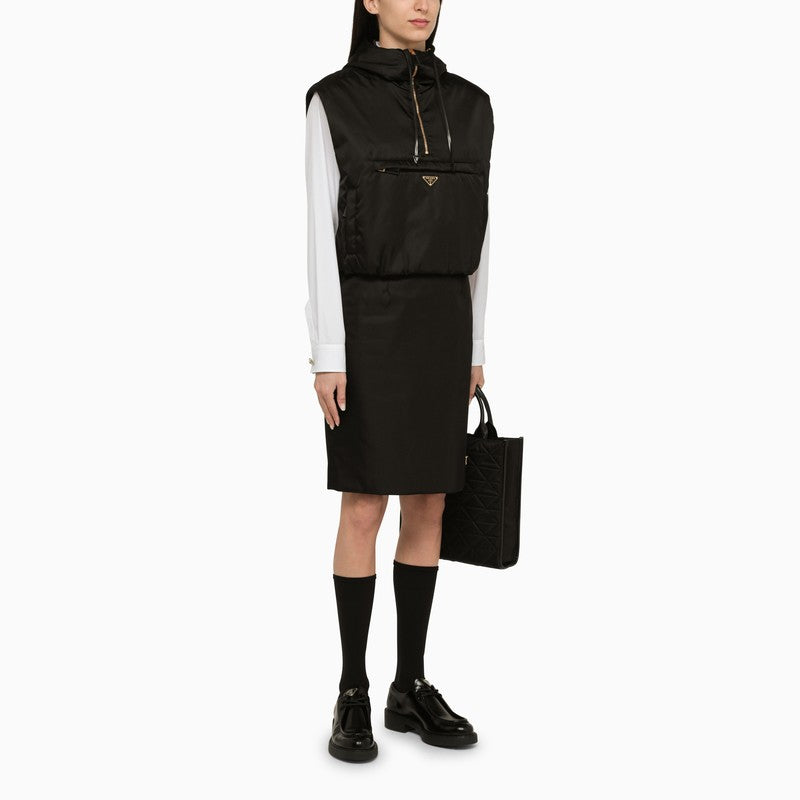 Black Re-Nylon waistcoat