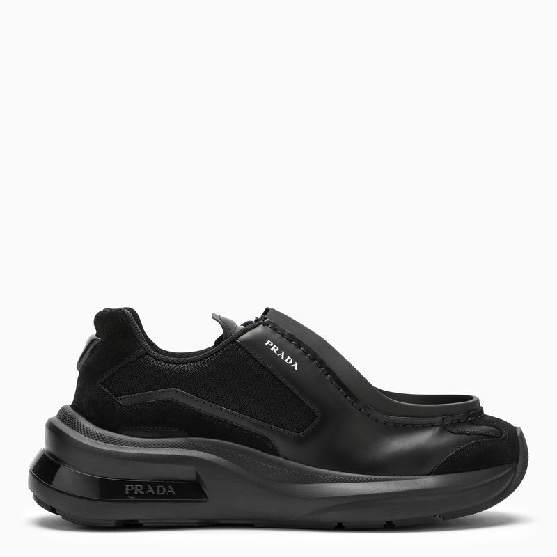 Black leather Systeme trainer