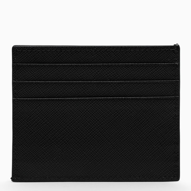 Black/silver Saffiano leather wallet