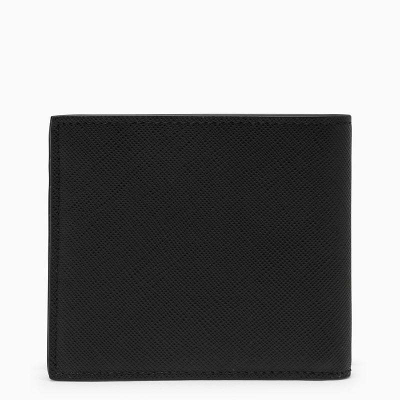 Black Saffiano wallet with logo