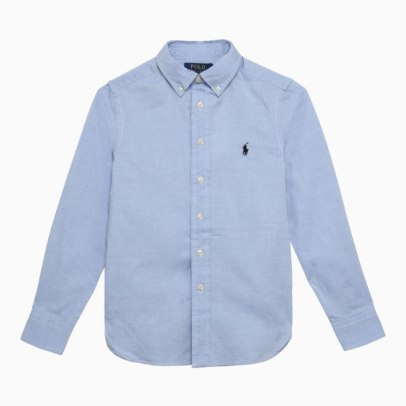 Light blue cotton button-down shirt