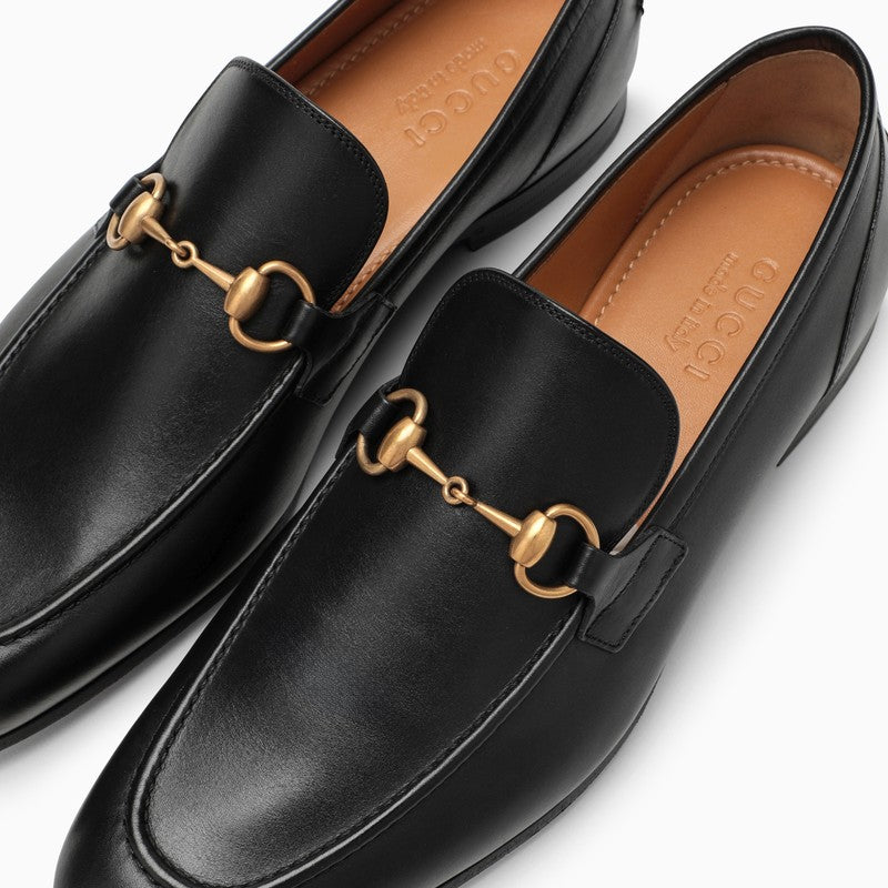 Black leather Jordaan loafers