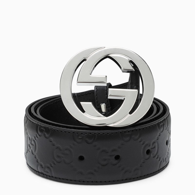 Black Gucci Signature belt