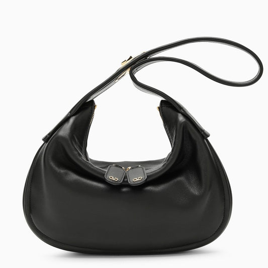 Small Go-hobo bag in black leather