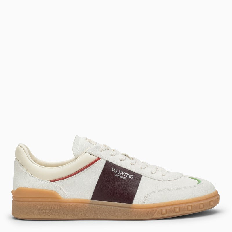 Upvillage ivory leather low top trainer