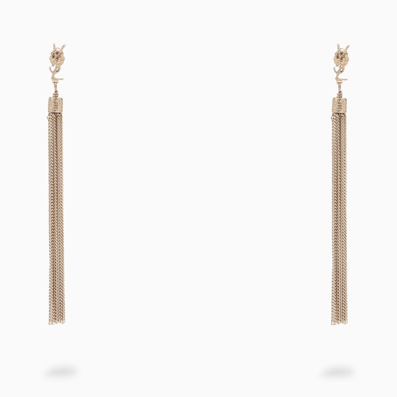 Gold-tone Loulou earrings with tassels