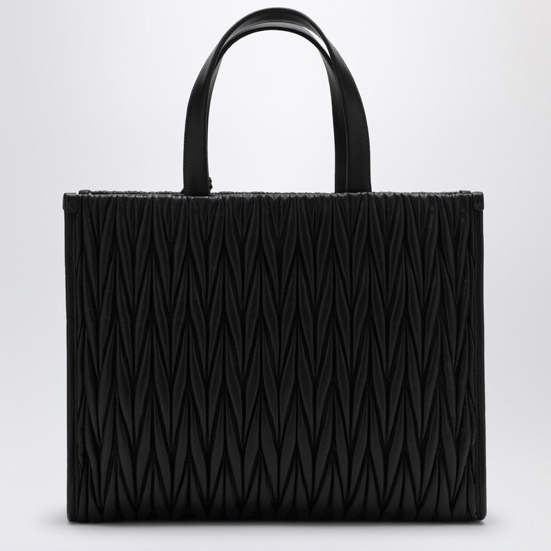 [WOMEN][NEW IN]Black quilted nappa leather shopping bag