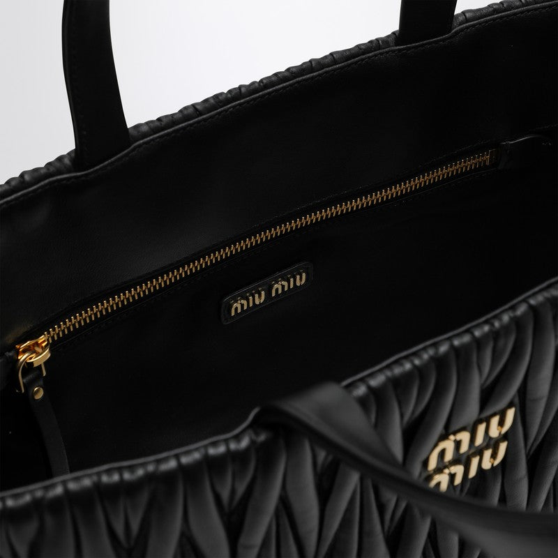 [WOMEN][NEW IN]Black quilted nappa leather shopping bag