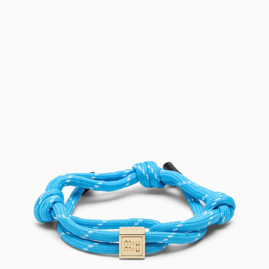 Light blue rope bracelet with logo