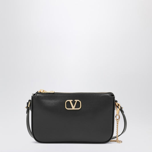 Black leather VLogo Signature mini bag
