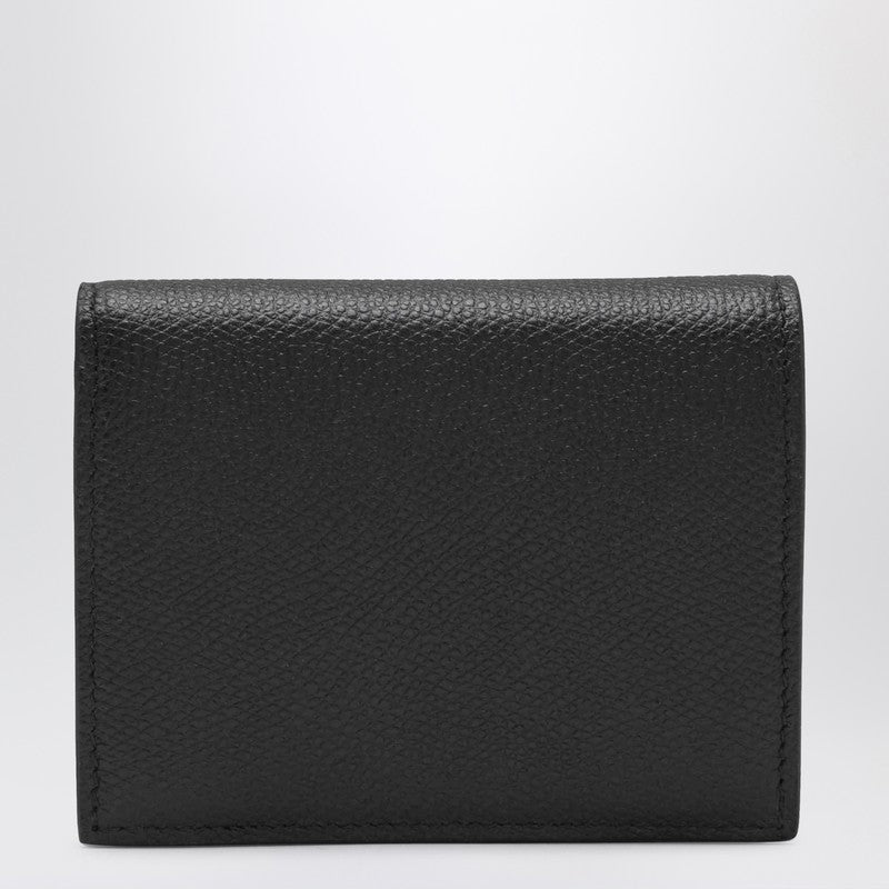 Signature black leather VLogo wallet