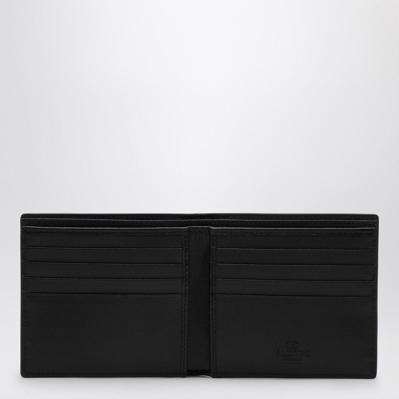 Vlogo Signature black leather bi-fold wallet