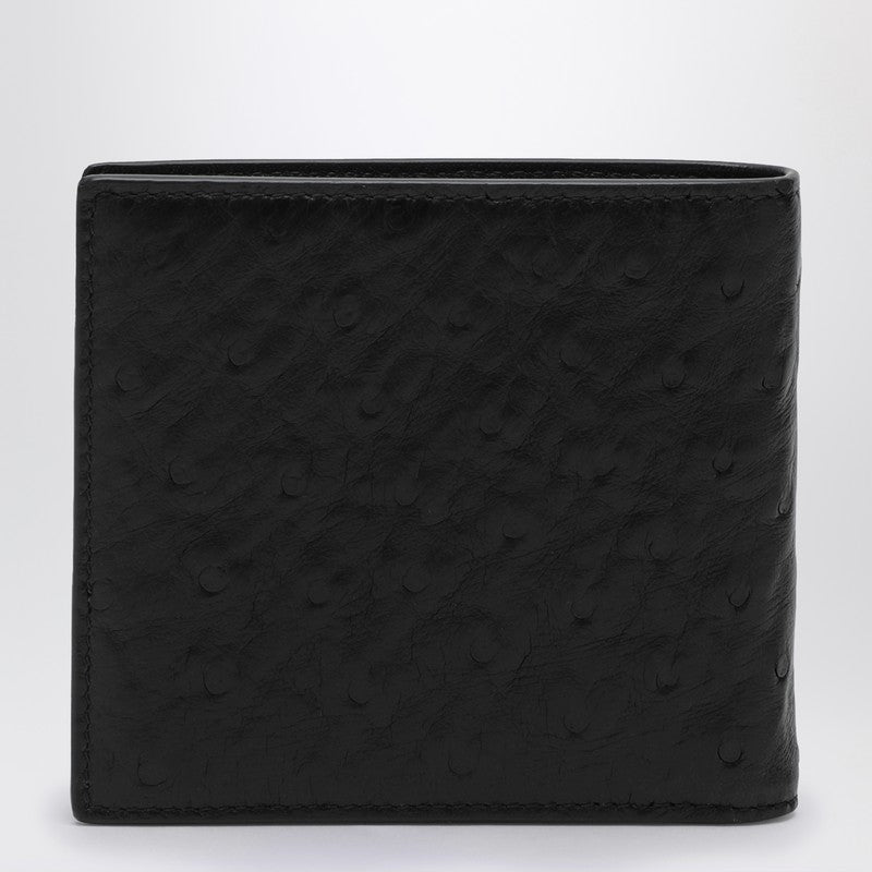 Vlogo Signature black leather bi-fold wallet