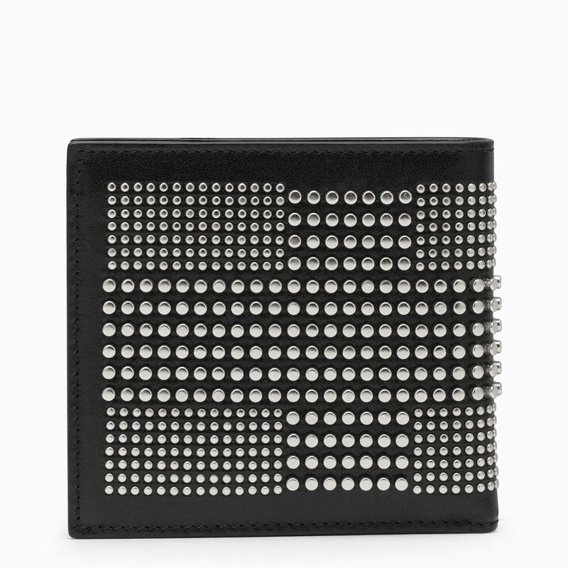 Black studded leather wallet