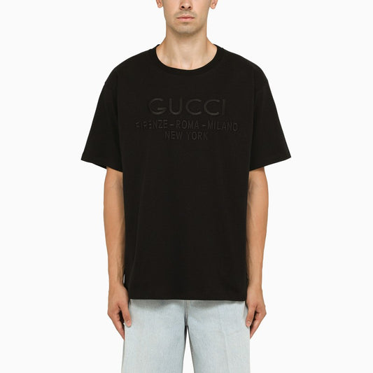 Black oversize T-shirt with logo