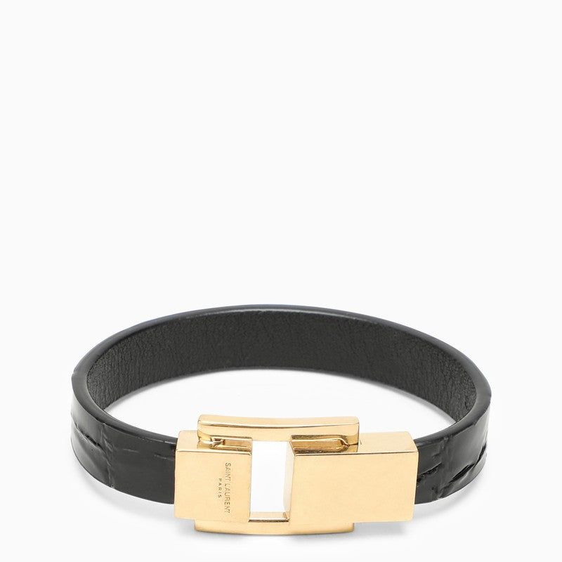 LE CARRÉ black leather bracelet