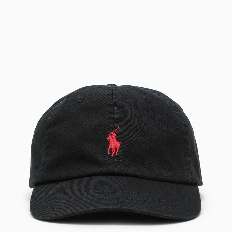 Black baseball cap with logo