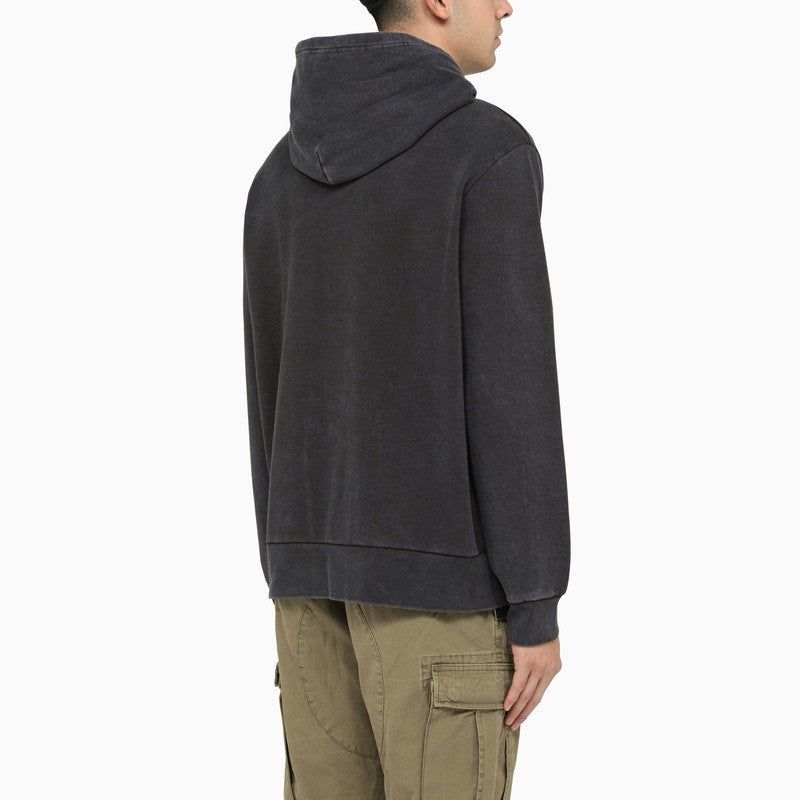 Black washed-out hoodie