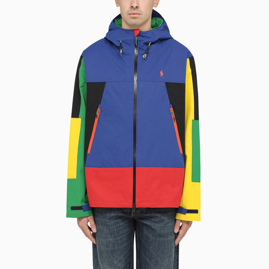 Multicoloured recycled polyester jacket