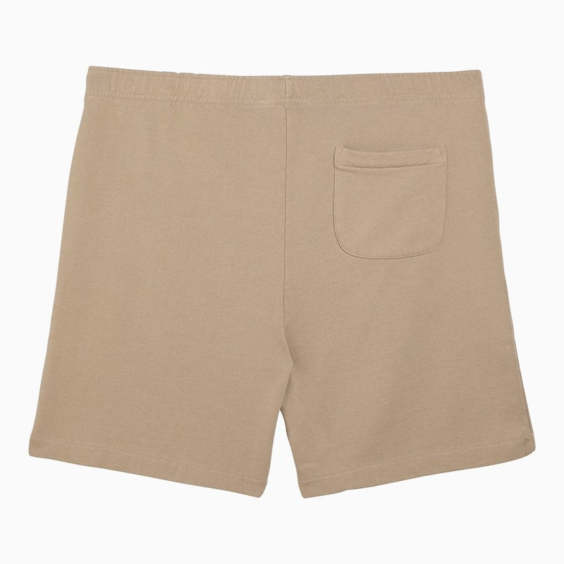 Beige cotton sports bermuda shorts