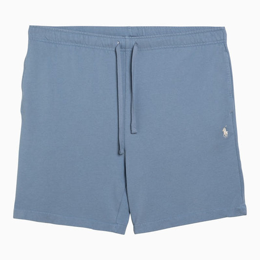 Light blue cotton sports bermuda shorts