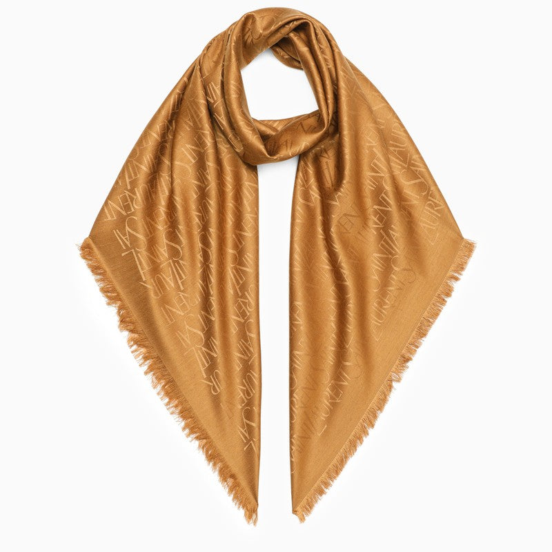 Sienna logoed scarf in silk and wool