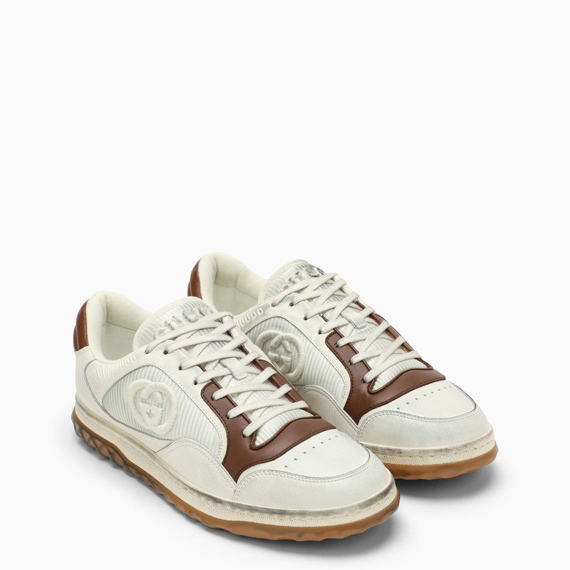 Low MAC80 white/brown trainer