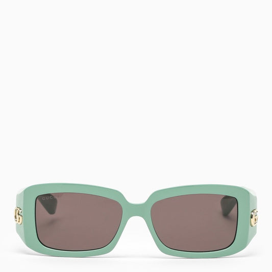 Rectangular green sunglasses