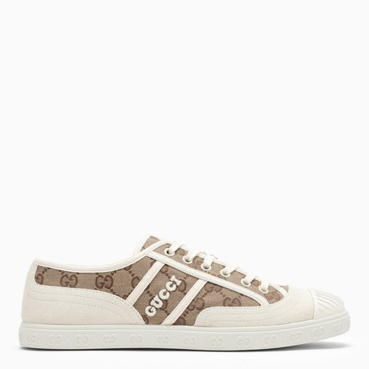 [WOMEN][NEW IN]Beige and ebony GG fabric low trainer