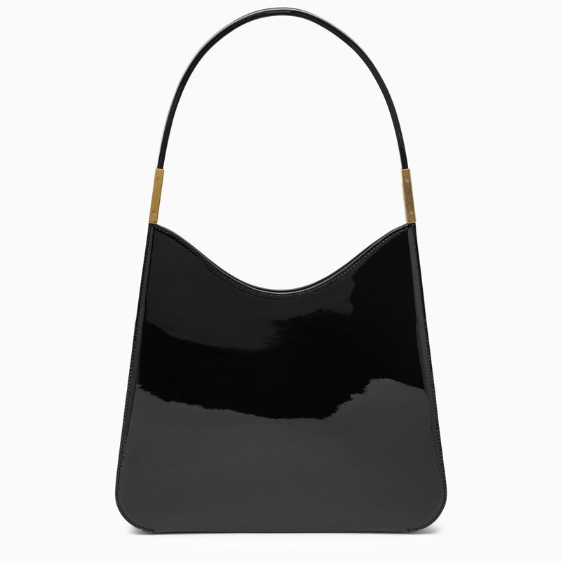 Sadie black patent leather bag